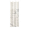 Calacatta Gold Italian Marble 6x24 Flute 3D Dimensional Tile Polished