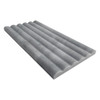 Fluted 3D Dimensional 6x24 Tile Bardiglio Gray Marble Honed