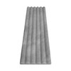 6x24 Flute 3D Dimensional Tile Bardiglio Gray Marble Polished