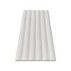 6x12 Flute 3D Dimensional Tile Bianco Dolomite Marble  Honed