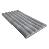 Flute 3D Dimensional Tile Honed 6x12  Bardiglio Gray Marble