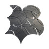 Nero Marquina Black La Fleur Mosaic Waterjet Tile Honed