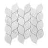 Carrara White Italian Marble Blanco Orchid Leaf Mosaic Tile Honed