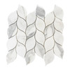 Calacatta Gold Italian Marble Blanco Orchid Leaf Mosaic Tile Polished