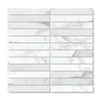 Calacatta Gold Italian Marble 1x6 Stacked Mosaic Tile Polished