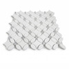 Polished Dolomite Marble May Flower Mosaic Tile with Bardiglio Gray Penny 