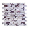 Calacatta Viola Marble 1" x 2" Brick Mosaic Tile Polished
