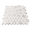 1" Hexagon Mosaic Tile Honed Calacatta Gold Italian Marble 
