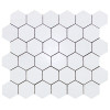 Dolomiti White Marble Italian Bianco Dolomite 2" Hexagon Mosaic Tile Polished