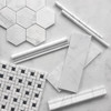 Italian Carrara White Marble Hexagon 4" Mosaic Tile Honed