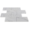 Italian White Carrera Marble Bianco Carrara 3x6 Marble Subway Tile Polished