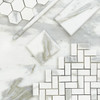 Calacatta Gold Italian Marble 4x12 Subway Tile Combination