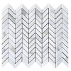 Calacatta Gold Marble Mini Chevron Mosaic Tile Polished