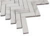  1" x 3" Herringbone Mosaic Tile  Calacatta Gold Italian Marble Honed 
