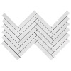 Dolomiti White Marble Italian Bianco Dolomiti 1x6 Herringbone Mosaic Tile Polished