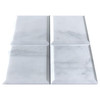 White Bianco Carrera 4 inch x 4 inch Wide Bevel  Tile Polished