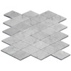 Carrara White Italian Marble Large Diamond Mosaic Tile Honed