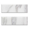 4x12 Calacatta Gold Italian Marble Bullnose Trim Tile Polished