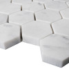Carrara Marble Italian White Bianco Carrera 1" Hexagon Mosaic Tile Honed