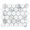 Calacatta Gold Italian Marble 2" Hexagon Mosaic Tile Polished