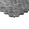 Bardiglio Gray Marble Penny Circles Honed Mosaic Tile with Bardiglio Gray Circles 