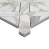 Calacatta Gold Marble Geometrica Honed Mosaic Tile