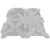 Carrara White Honed Italian Marble Geometrica Mosaic Tile