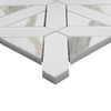 Calacatta Gold Italian Marble Geometrica Polished Mosaic Tile with Bianco Dolomiti Triangles