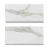 Calacatta Gold Marble 3" x 6" Bullnose Trim Tile Polished