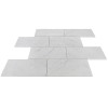 Italian White Carrera Marble Bianco Carrara 6x12 Marble Subway Tile Polished