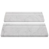 Italian White Carrera Marble Bianco Carrara Baseboard Molding Honed