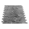 Bardiglio Gray Honed Marble Mini Brick Mosaic Tile 