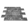 Bardiglio Gray Marble 2x4 Big Bevel Mosaic Tile Polished