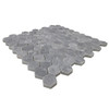 Bardiglio Gray Marble 1" Hexagon Mosaic Tile Honed