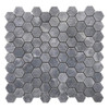 Bardiglio Gray Marble 1" Hexagon Mosaic Tile Honed