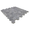 Bardiglio Grey Marble 1" Hexagon Mosaic Tile Polished