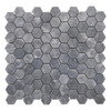 Bardiglio Gray Marble 1" Hexagon Mosaic Tile Polished