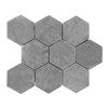 Bardiglio Gray Marble 4" Hexagon Mosaic Tile Honed