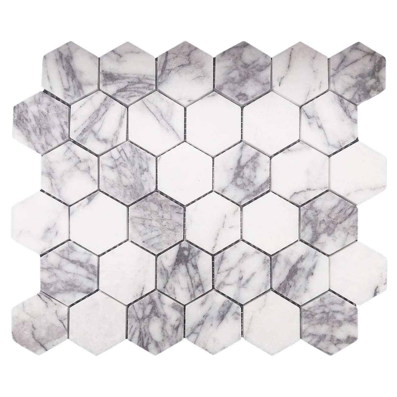 Lilac 2" Hexagon Mosaic Tile Polished