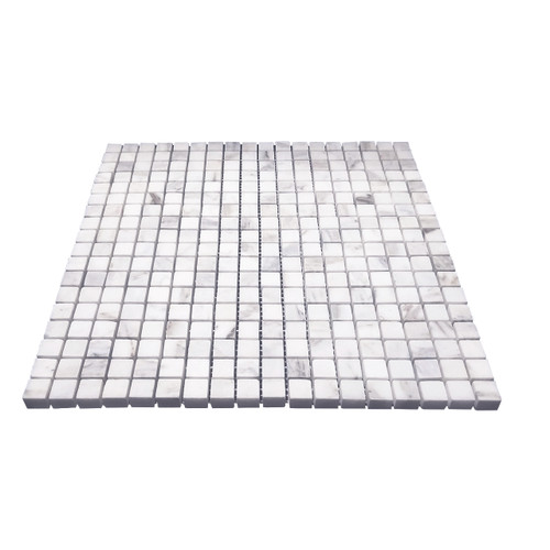  5/8x5/8 Mosaic Tile Honed Calacatta Gold Italian Marble 