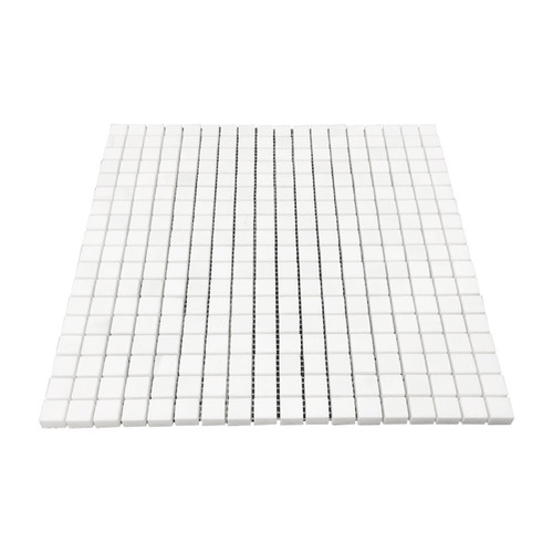 Polished Dolomiti White Marble Italian Bianco Dolomite 5/8x5/8 Mosaic Tile 