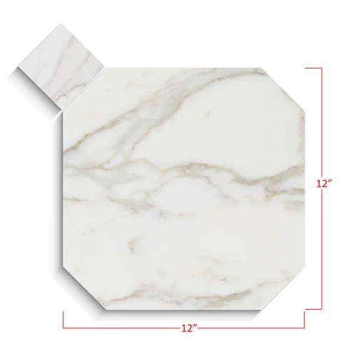 Calacatta Gold Marble 12" Octagon Mosaic Tile Polished