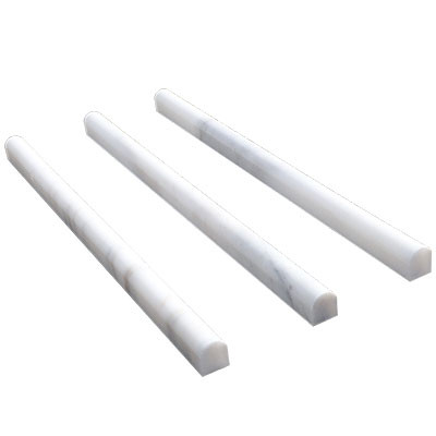 Honed Calacatta Gold Italian Marble  Bullnose Pencil Molding Tile 