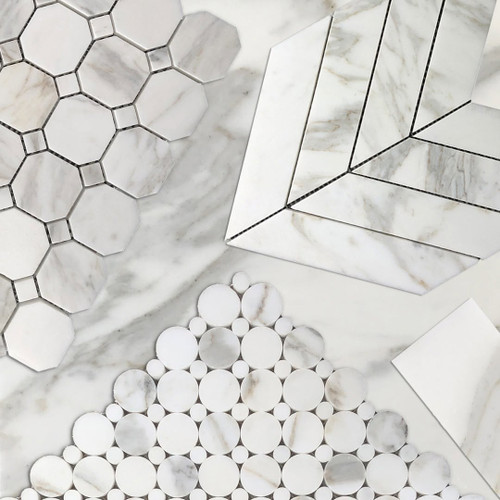 Calacatta Gold Italian Marble 3x6 Subway Tile Honed Combination Calacatta Gold Italian Marble 3x6 Subway Tile Honed Combination