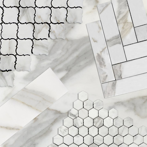 Calacatta Gold Italian Marble 12x12 Tile Polished Combination Calacatta Gold Italian Marble 12x12 Tile Polished Combination