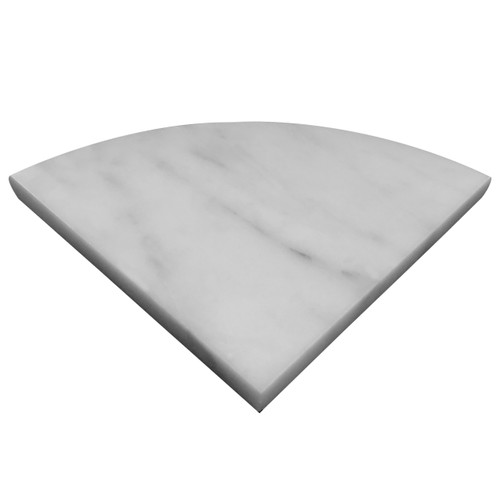 Carrara Honed Marble Italian White Bianco Carrera Corner Shelf 