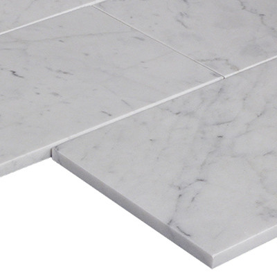 Carrara Marble Italian White Bianco Carrera 9x18 Marble Tile Polished