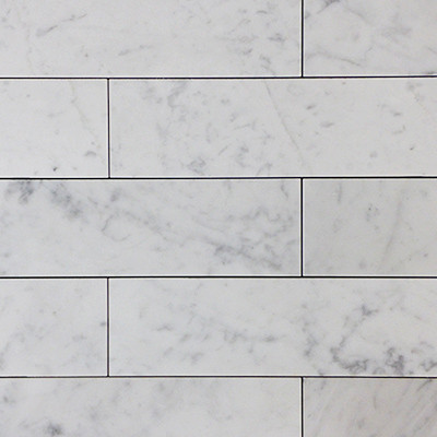 Carrara Marble Italian White Bianco Carrera 3x12 Marble Tile Honed