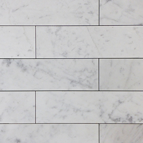 Carrara Marble Italian White Bianco Carrera 3x12 Marble Tile Polished