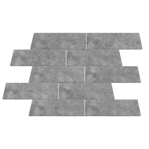 Bardiglio Gray Honed Marble 4x12 Marble Tile 